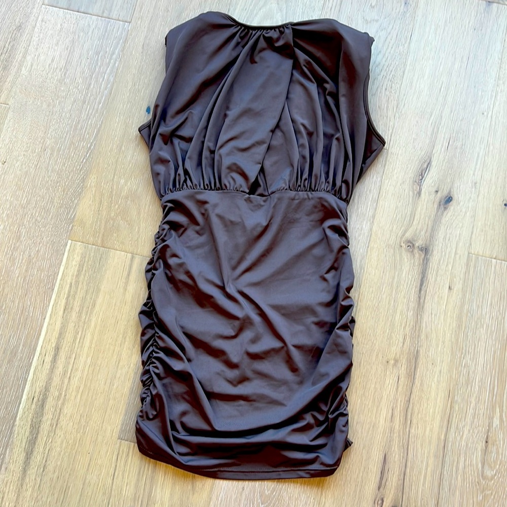 NWOT size 8 10 or Large Dress A pretty brown bodycon.
